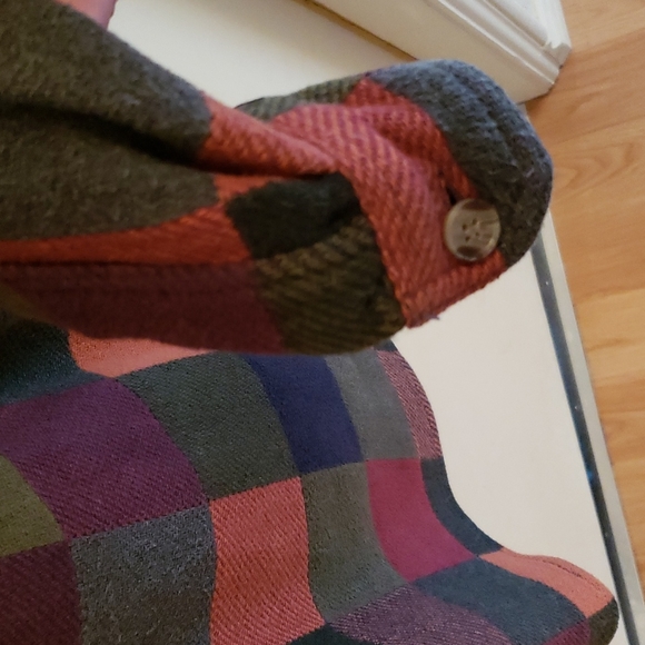 Vintage Fila Plaid Sweater Coat Size L - Picture 13 of 14